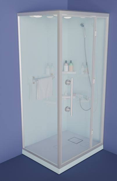 【Blender】シャワーブース shower booth【VRChat】