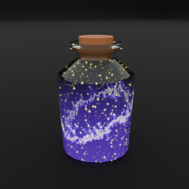 【Blender】瓶詰星屑のライト Bottled stardust lights 