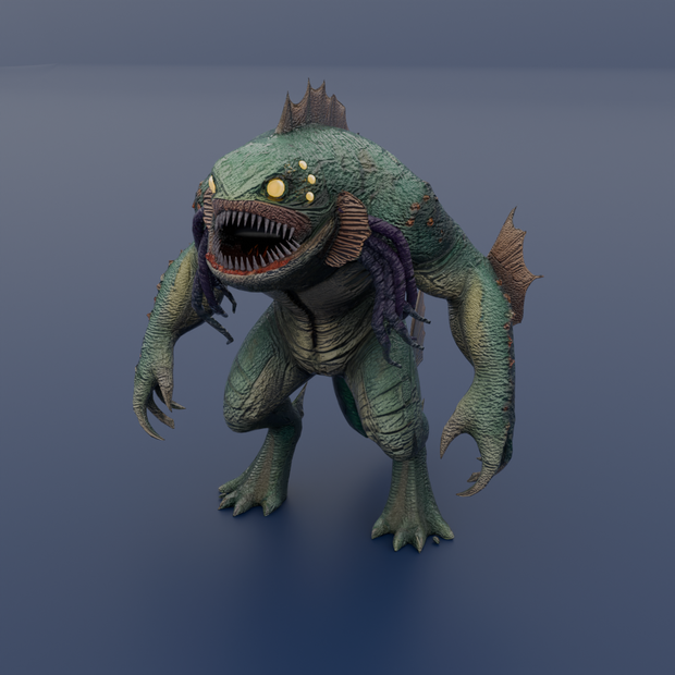 【Blender】父なるダゴン Father Dagon