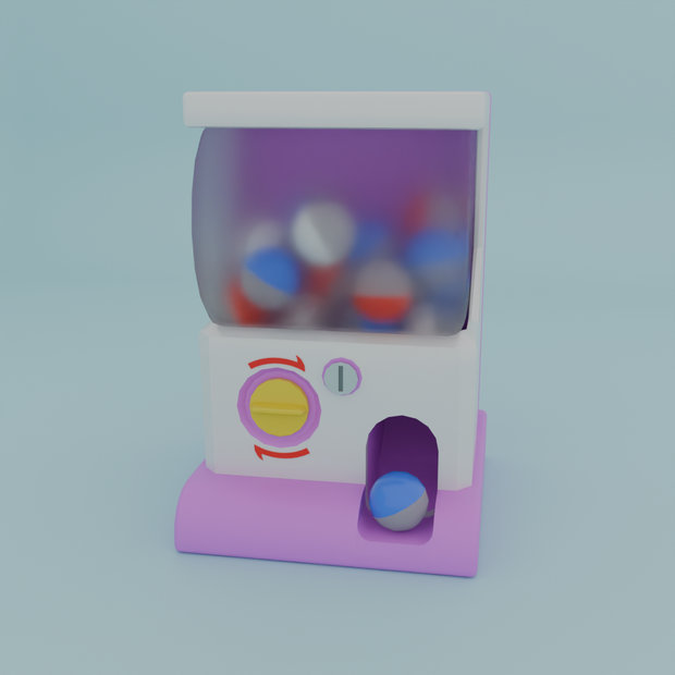 【Blender】かわいいカプセルトイマシン  Kawaii capsule toy machine