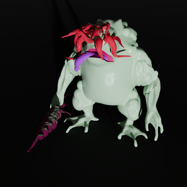 【Blender】月棲獣ムーンビースト  moonbeast