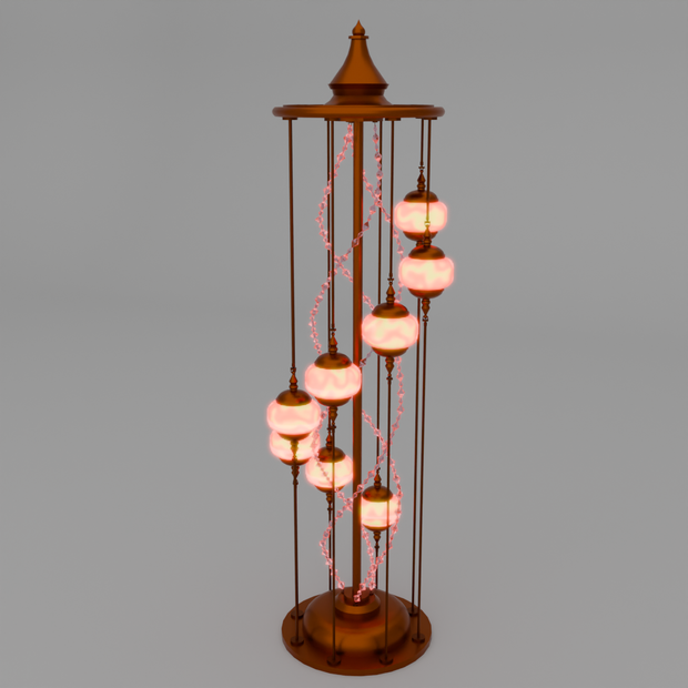 【Blender】螺旋ランプのインテリア Spiral lamp interior