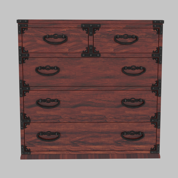 【Blender】 日本の古典的な箪笥 Classic Japanese Tansu