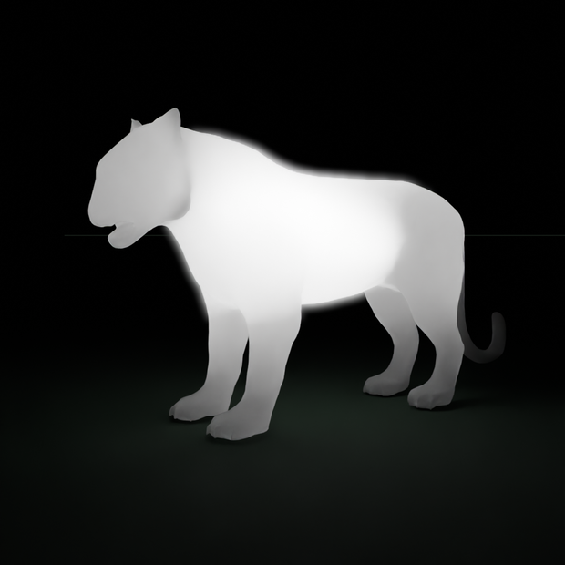 【Blender】 ホワイトタイガーの間接照明 White Tiger Indirect Lighting