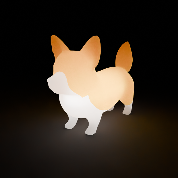 【Blender】 コーギーの間接照明 Indirect lighting for Corgi