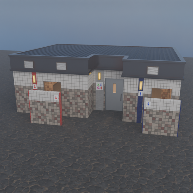 【Blender】 公衆トイレ Public restroom