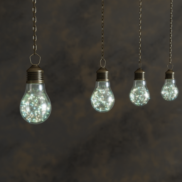 【Blender】電球型イルミネーションライト　Bulb-shaped illumination light