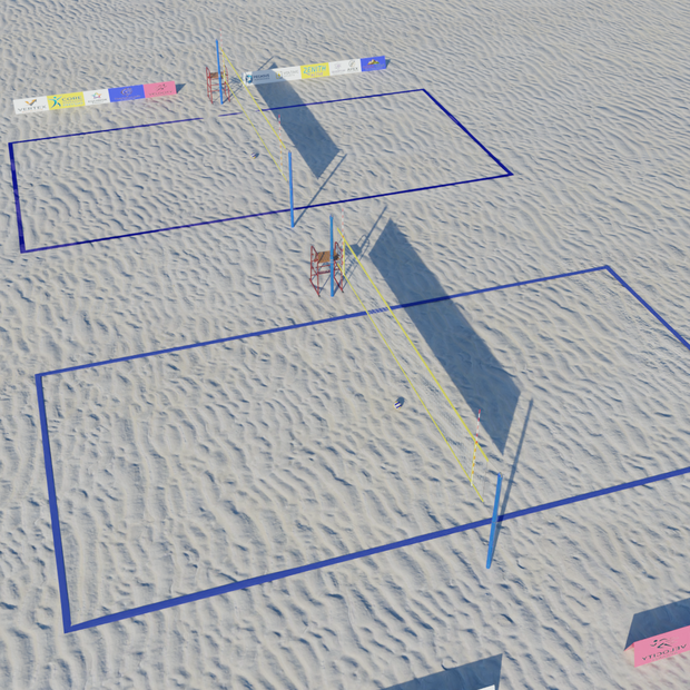 【Blender】ビーチバレーコート　Beach Volleyball Court