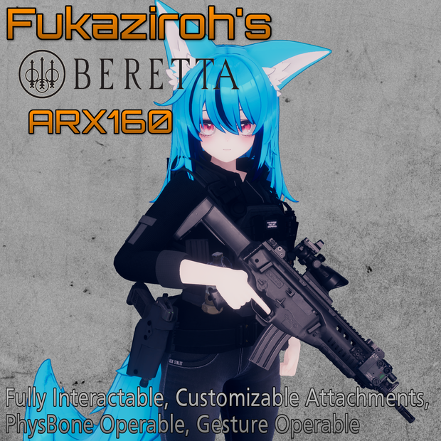 ARX-160 Assault Rifle | PhysBones / Gesture controlled