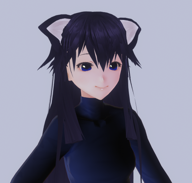 vroid studio female character,dark blue girl vroid studioの女性キャラクター、ダークブルーの女の子