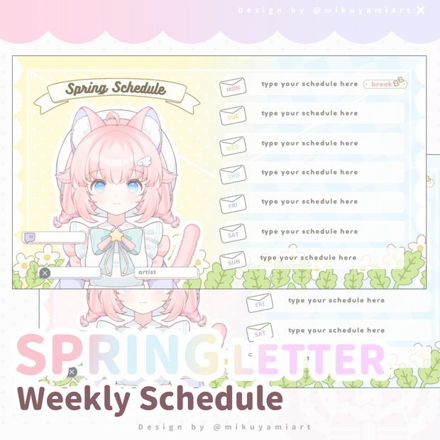 【Vtuberさん向け】 Spring Letter Schedule 💫