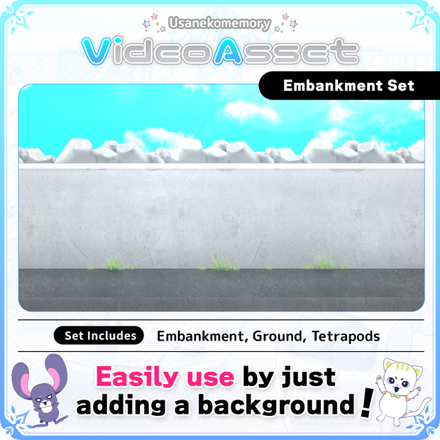 Embankment Set【Vtuber's Video Asset】