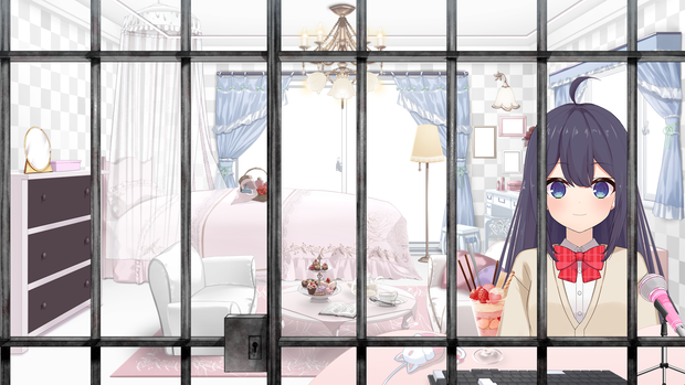 【Free】Prison illustration【Vtuber's Room assets】