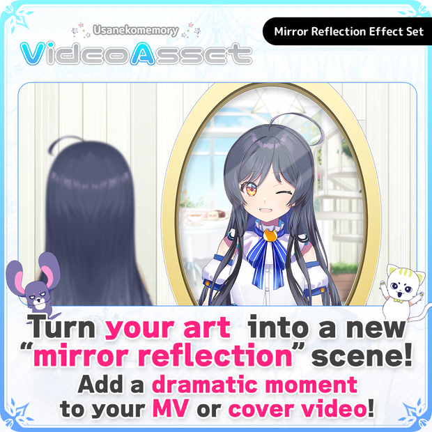 [For VTubers / Video Editors] Mirror Reflection Effect Set [VTuber's Video Asset]