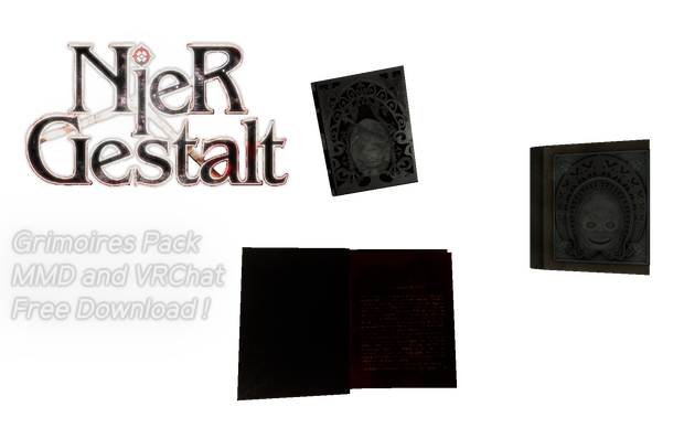 NieR Gestalt Grimoire Pack (MMD And VRChat) 