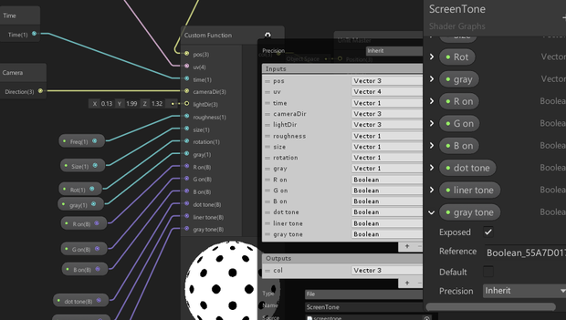 スクリーントーンShaderGraph