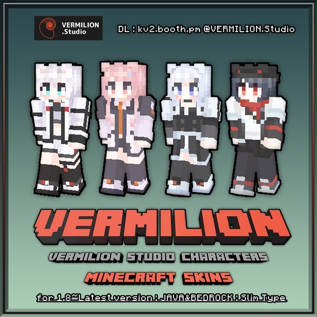 MINECRAFT SKIN】VERMILION AVATARS - VERMILION .Studio - BOOTH