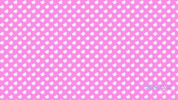 Neko Pattern (Pink, Green and Blue)