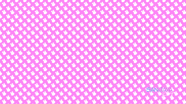 Usagi Pattern Template Design (Blue, Pink, Green, and Orange)