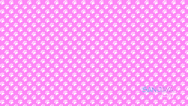 Paws Pattern Template Design (Blue, Green, Pink, and Orange)