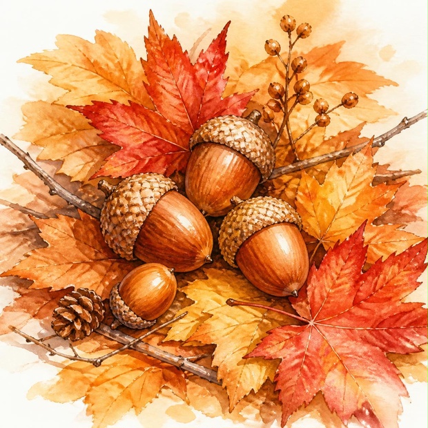 秋といえば…紅葉の背景画像4枚セット　Speaking of autumn... a set of 4 autumn foliage background images.