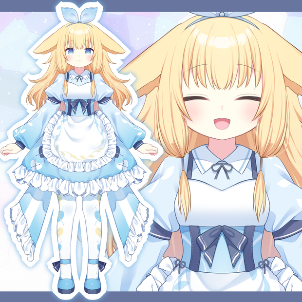 【学習用パーツ分けPSD】アリスちゃん【立ち絵】