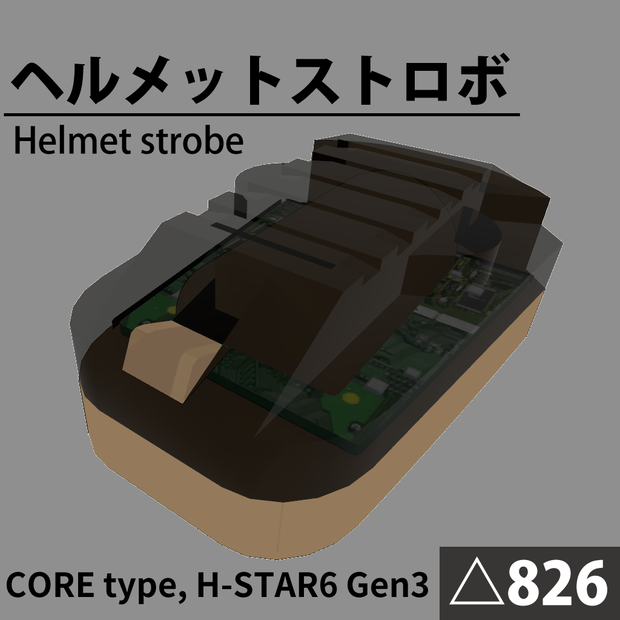 ヘルメットストロボ　COREタイプ H-STAR6 Gen3