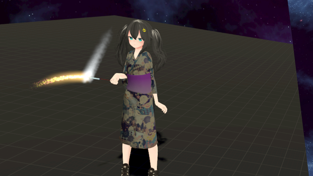3Dモデル　ススキ花火