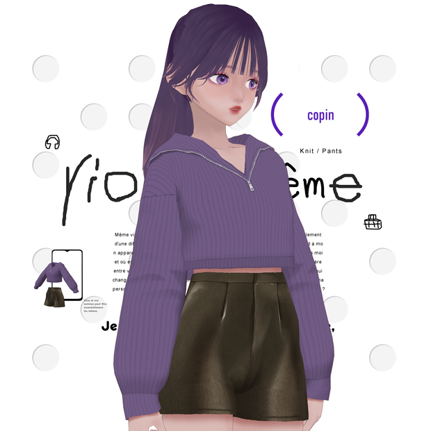 【VRoid】violet même”copin”　Women's Winter Clothing 2024AW