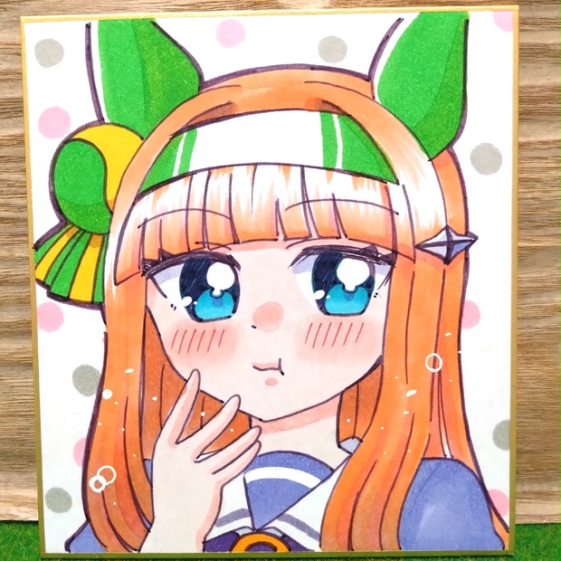 新品 】 手描きイラスト ウマ娘 サイレンススズカ 色鉛筆画