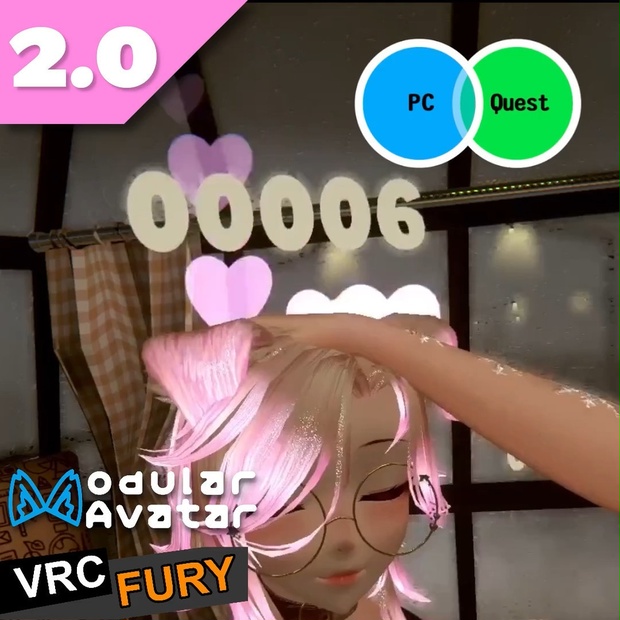 Headpat & Boop Counter Avatar Prefab - Kaoru - BOOTH