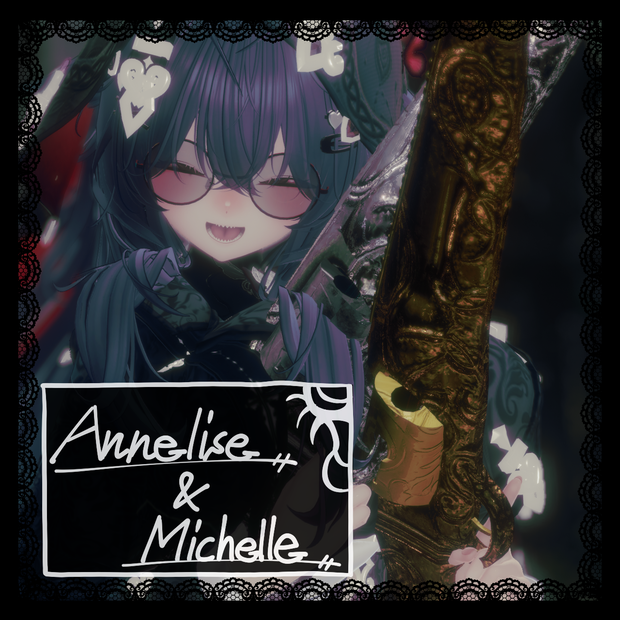 【オリジナル3Dモデル】双銃『Annelise&Michelle（射撃ギミック付き）』
