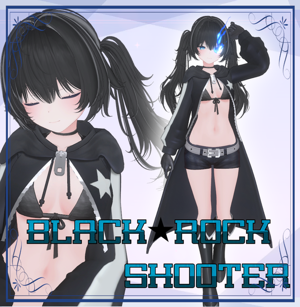 【無料】ブラック★ロックシューターコスプレ衣装(VRChat)