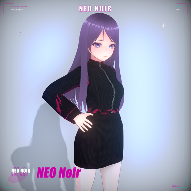 BLACK NEON DRESS // ブラックネオンワンピース