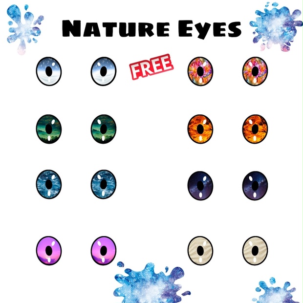 [FREE 無 料 VRoid] Nature Eyes Texture 自然目 - Noah Store - BOOTH