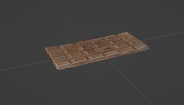 3Dスキャンした板チョコ