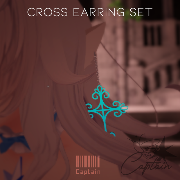 Cross Earrings SET ~ Accessories 『 Captain 』