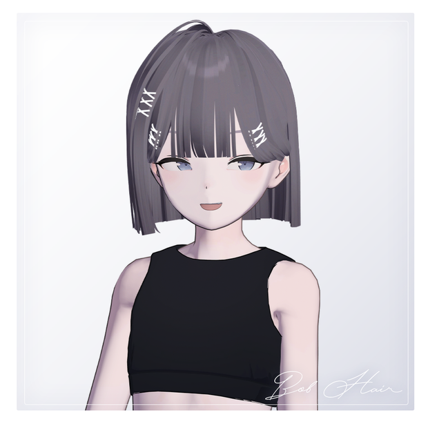 ✂️Bob hair With X-Pin  -  VRChat Hair / VRChat ヘア