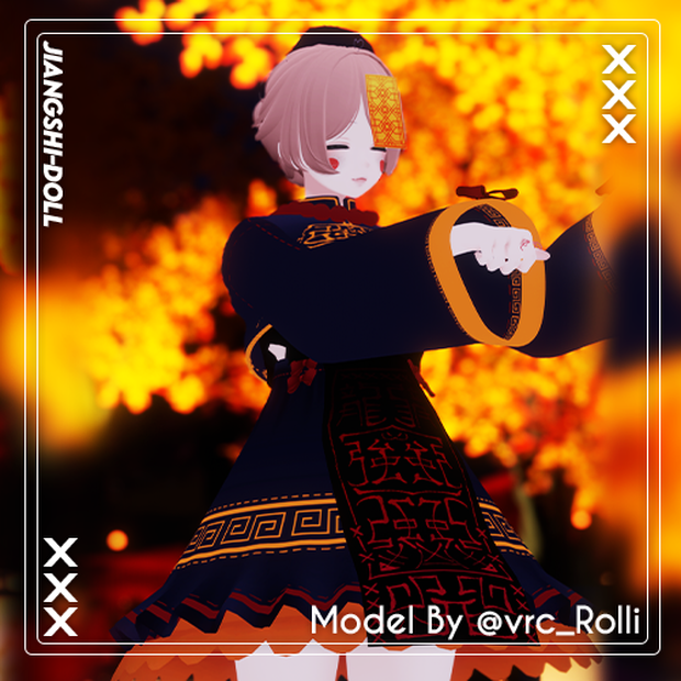 【Shinra対応】 ❌Jiangshi-Doll❌ ─ #Shinra3D VRChat向け衣装モデル