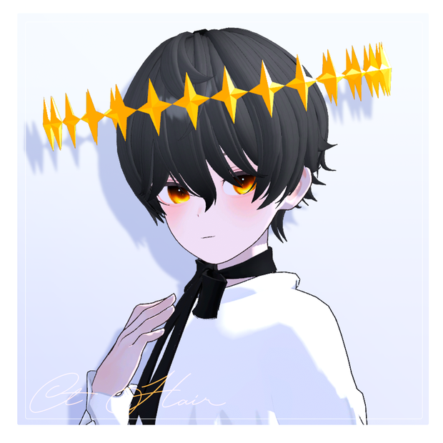 ✨ CT Hair (C Hair Remake) & Halo【 VRChat Hair / 3Dヘアモデル】