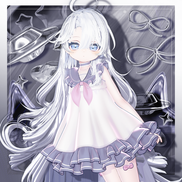 💜 ‧₊˚  エウニケ·ロング ଓ ₊ ˚ ˖ Eunike Long ㅡ 【 VRChat Hair / 3Dヘア 】