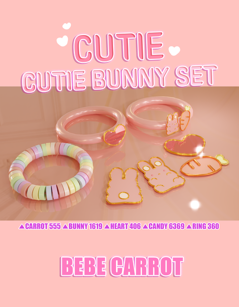 cutie bunny set/うさぎピンSET
