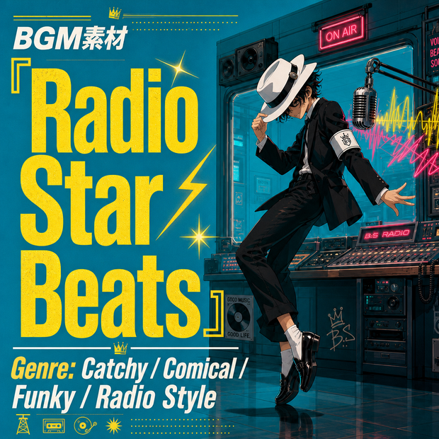 【ラジオOP/配信素材BGM】ワウギターが弾けるノリノリなファンク・ビート｜商用利用可