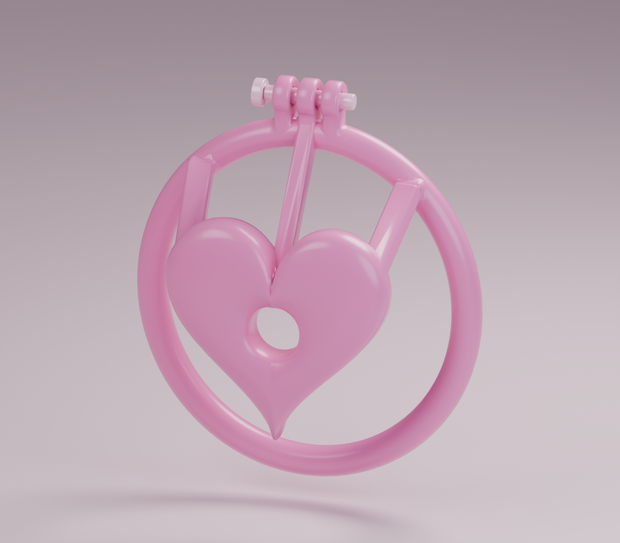 ピンクのハート型貞操帯｜Pink Chastity【3Dモデル／3サイズ／Unity・Blender・FBX】