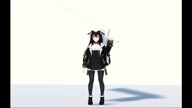 【無料/VRC】モーション / 立ちポーズ (Sword on shoulder)