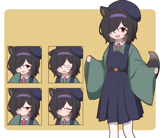 メカクレけもみみ少女　立ち絵