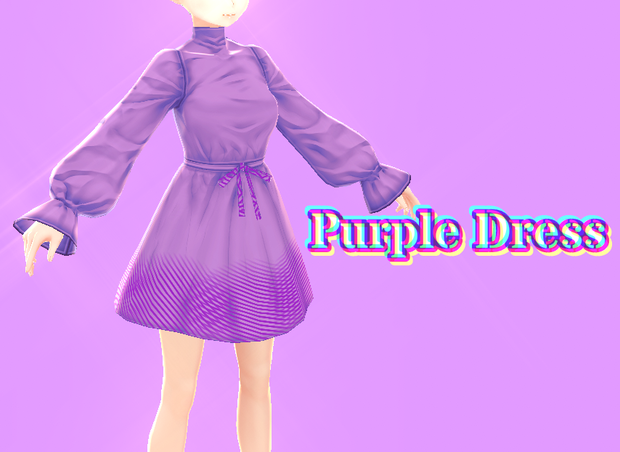 Vroid - Purple Dress | パープルドレス