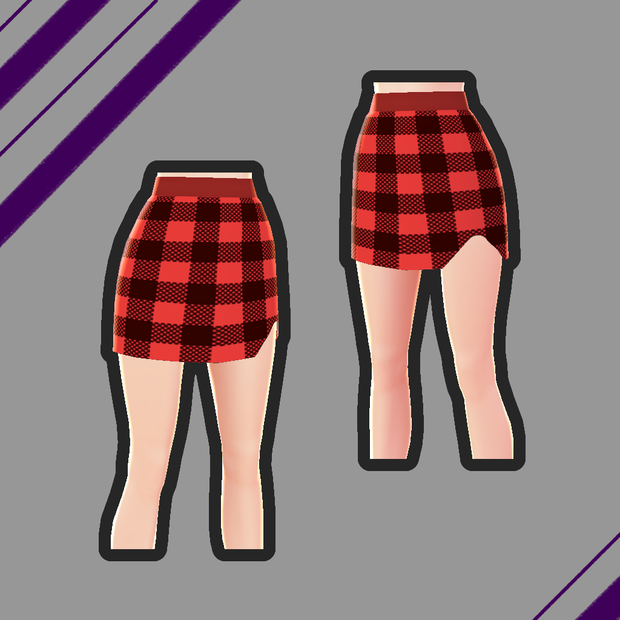 Vroid | Plaid Mini Skirt | プレイド ミニ スカート