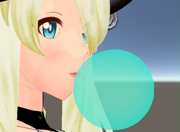 風船ガムギミック Vrchat想定 Interactable Bubblegum Owlmighty Booth