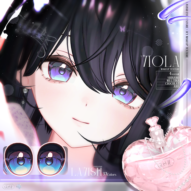 【4アバター対応】 Viola ~ Make up Texture + Eye Texture ~